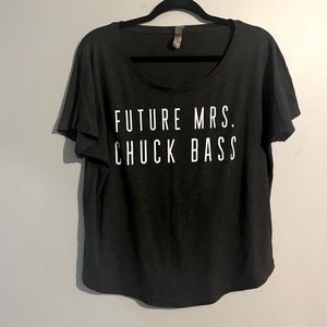 Next Level gossip girl Chuck Bass t-shirt basic casual size large